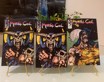 Lot de bandes dessinées vintage Mortal Coil : bandes dessinées de sirènes, oeuvres d'art de Keith Davis