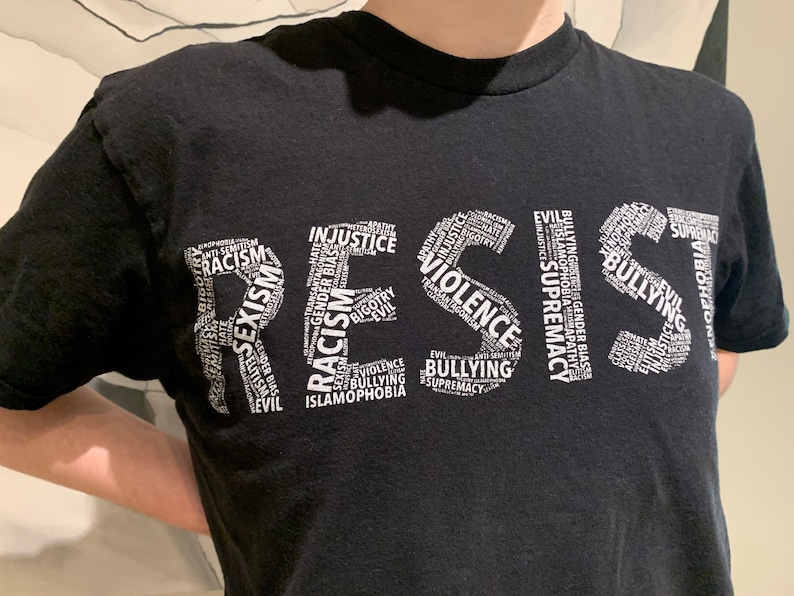 Resist Tee Shirt: Political Statement, 100% Cotton image 1