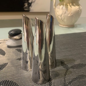 Vintage MCM Silver Plated Salt and Pepper Shakers.
