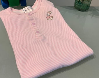 Children's Place Vintage Bunny 100% Cotton Sleeper Size 3-6 months.