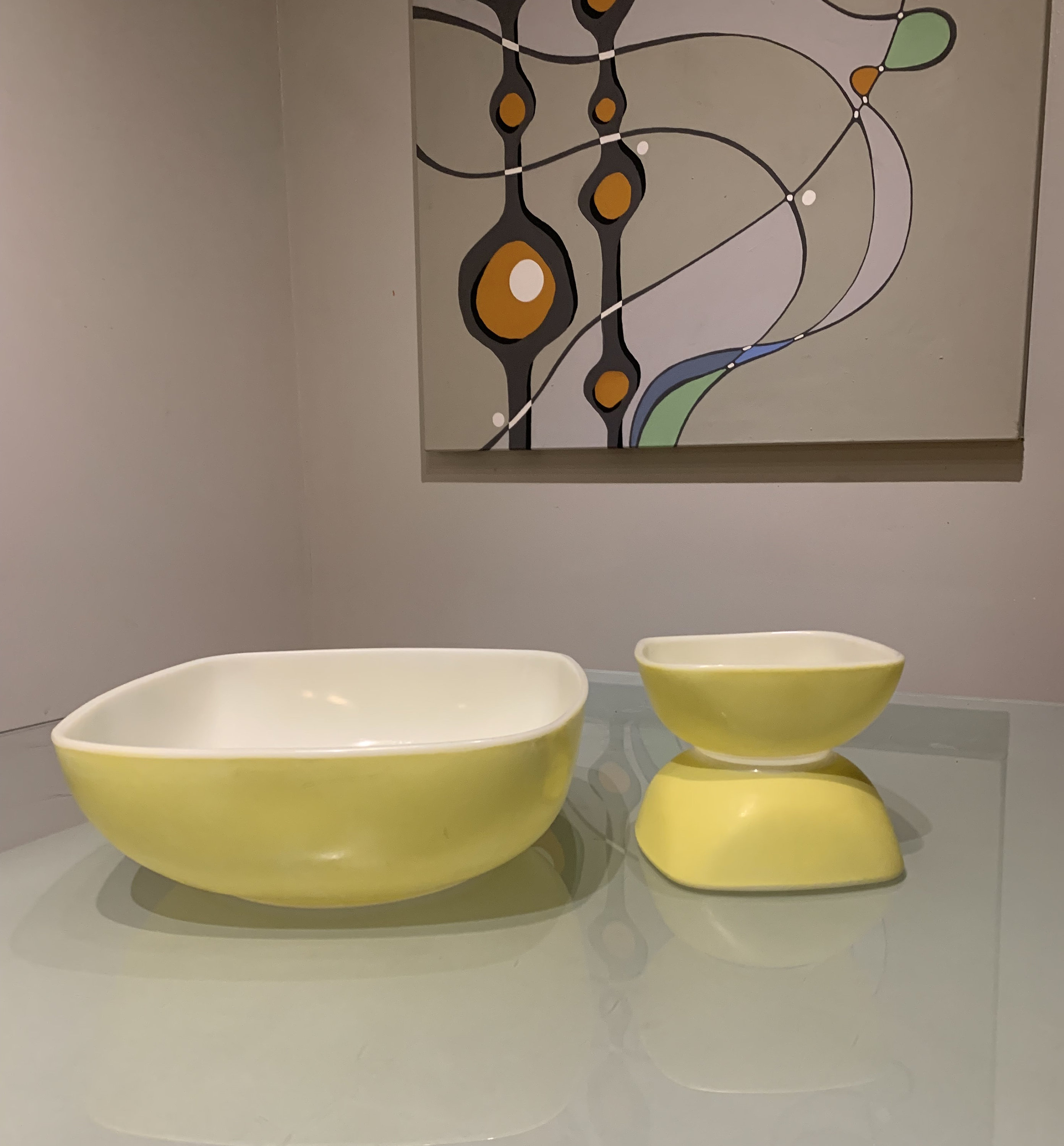 オールドパイレックス2つセット Vintage Pyrex Hostess Bowl #625-B-025 2 1/2 Qt, and 2 12 0z