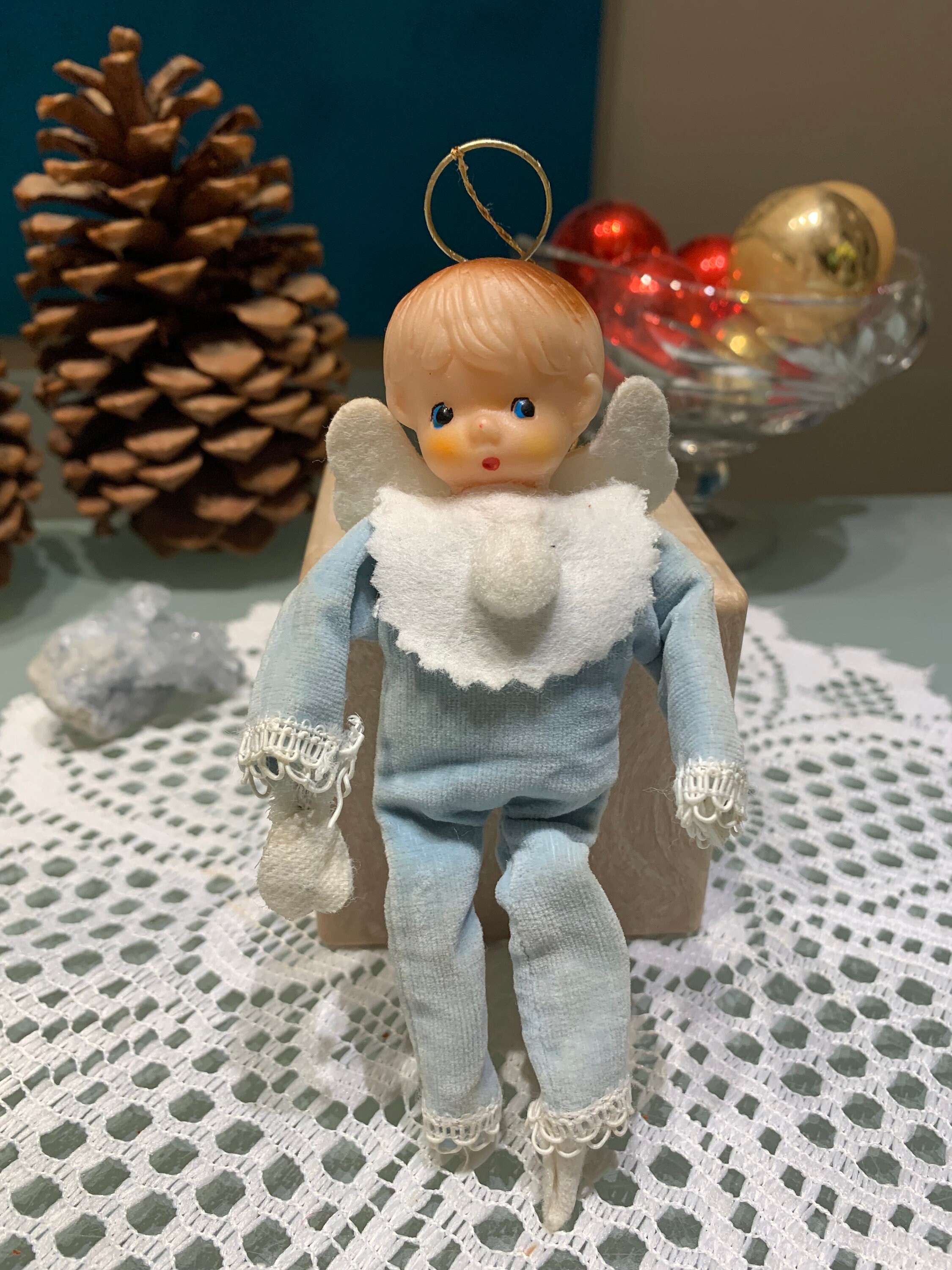 * christmas doll ୨୧ * 翼のある 三日月の妖精さん Guardian Angel Doll – Wildflower Toys ™