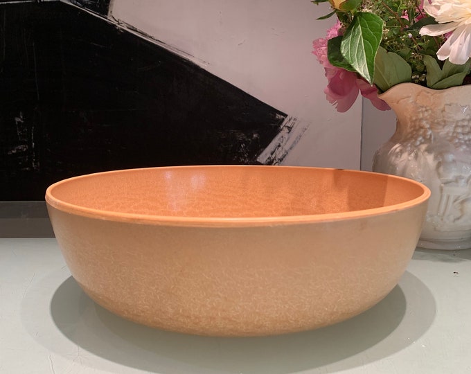 MCM Vintage Ellingers Agatized Wood Large Salad Bowl. Made in Etsy