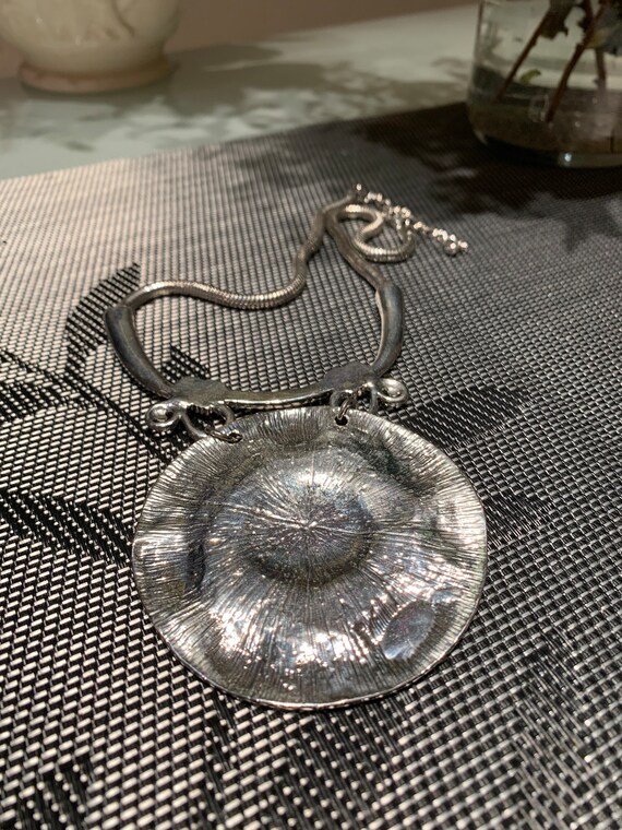 BOLD Vintage Silver Tone Statement Adjustable Nec… - image 10