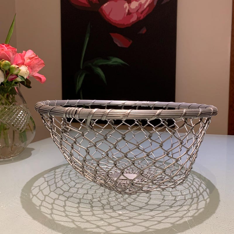 Woven Metal Basket - Etsy