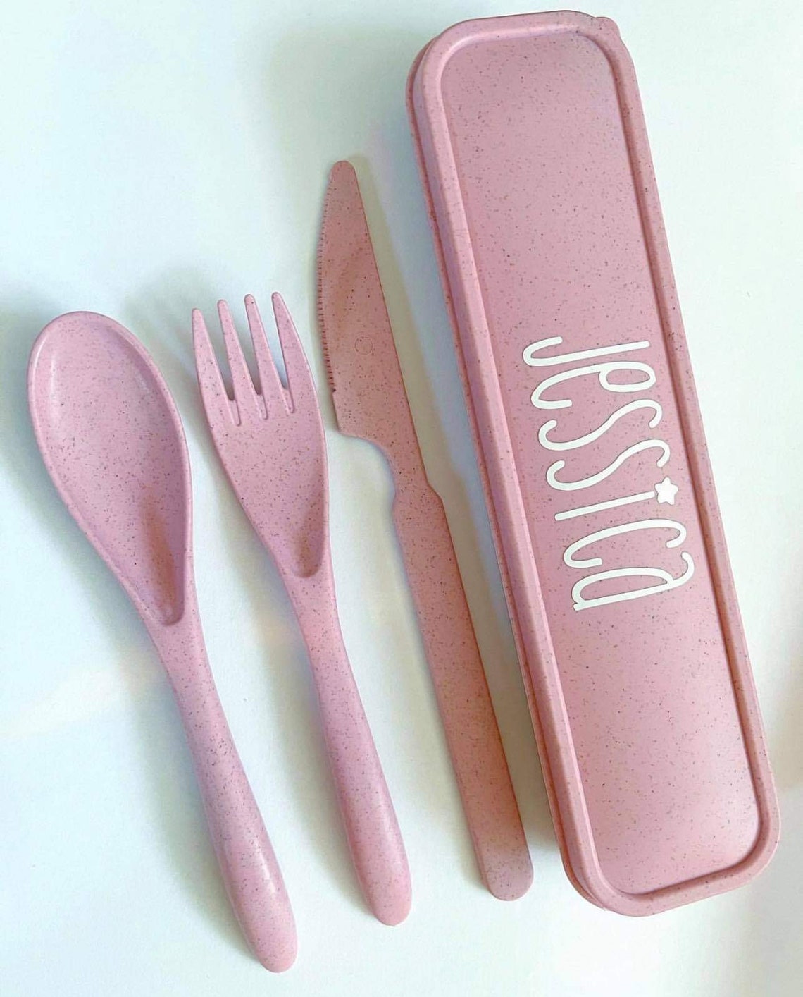 Plastic Reusable Personalised Portable Cutlery Set & Case Etsy