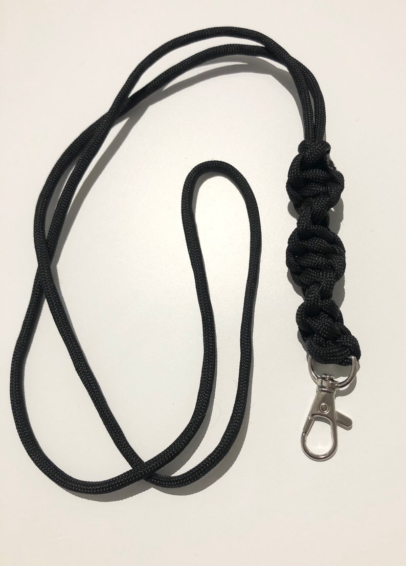 Dog Whistle Lanyard / Twist Knot/ Black/ Training Lanyard/ Etsy