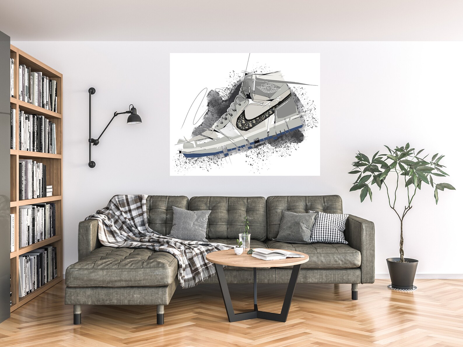 Air Jordan Canvas Print for Wall Decor Perfect Sneakers fan Etsy