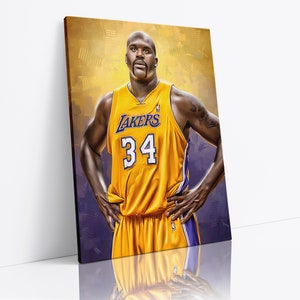 Poster affiche Shaquille O'Neal Dunk Basketball Star Player Wall Art