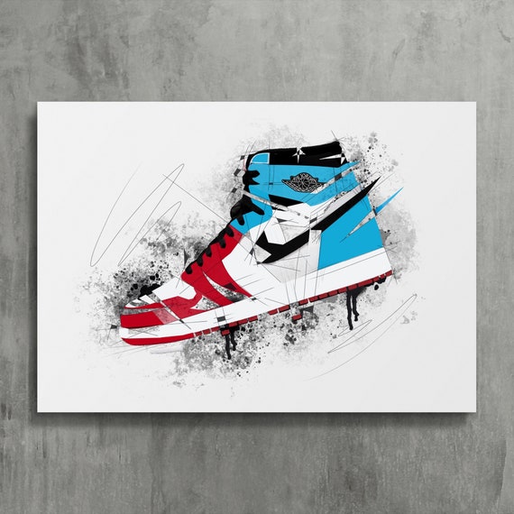 Air Jordan Canvas Print for Wall Decor Perfect Sneakers fan | Etsy