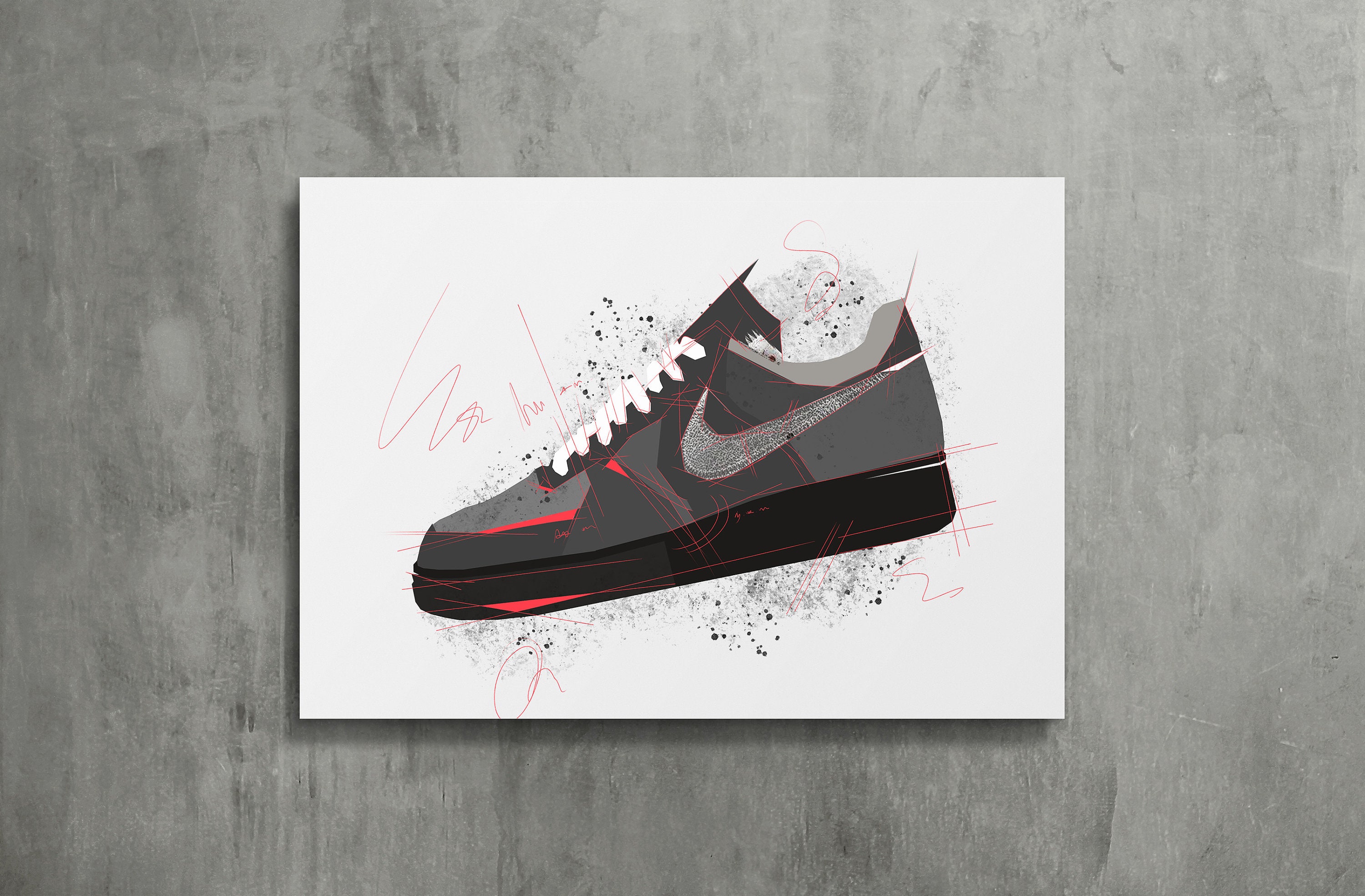 Air Jordan Canvas Print for Wall Decor, Perfect Sneakers Fan Gift