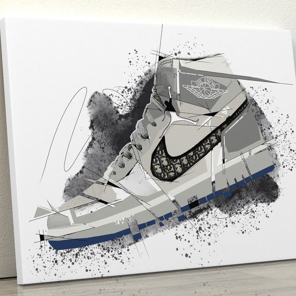 Nike Jordan Canvas Art Etsy
