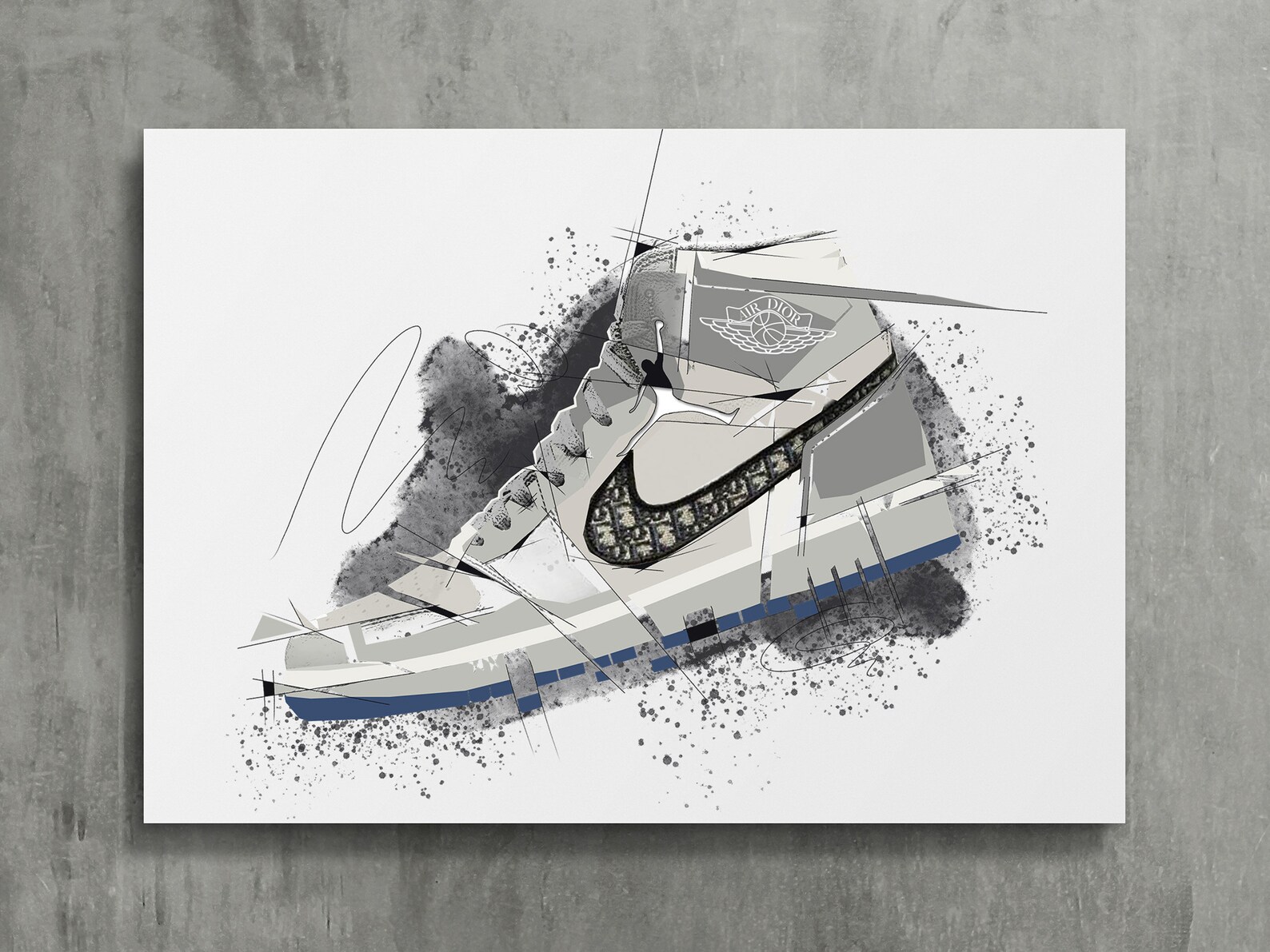 Air Jordan Canvas Print for Wall Decor Perfect Sneakers fan Etsy