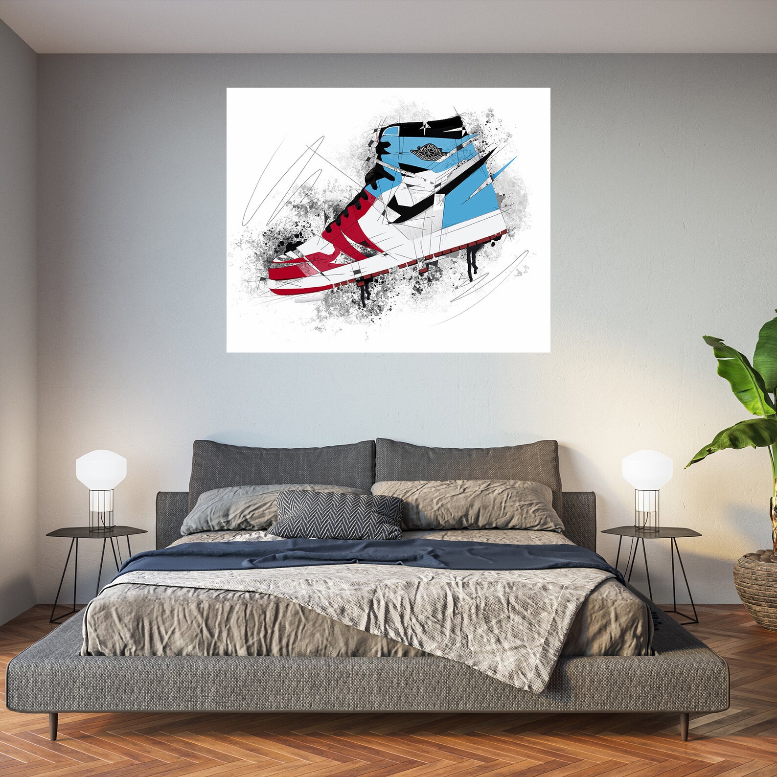 Air Jordan Canvas Print for Wall Decor Perfect Sneakers fan Etsy