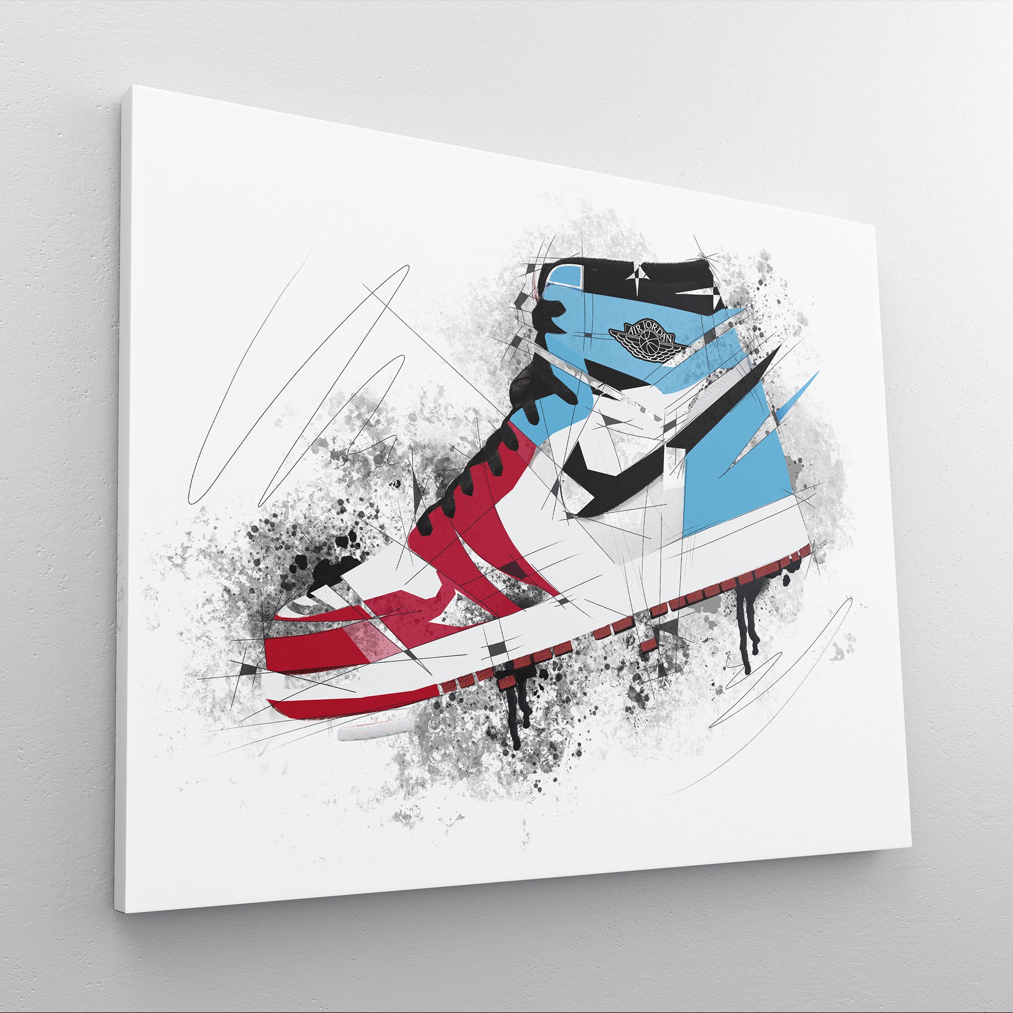 Air Jordan Canvas Print for Wall Decor Perfect Sneakers Fan - Etsy