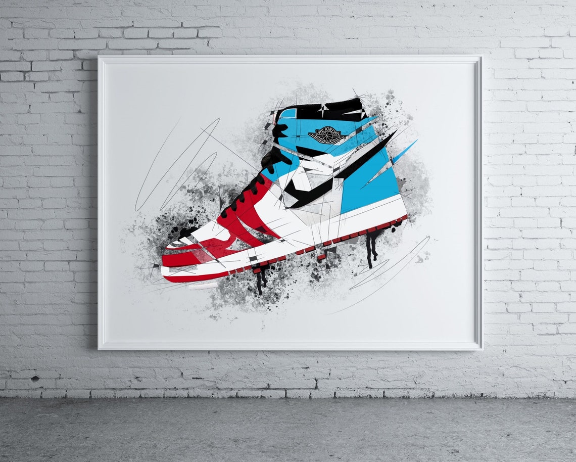 Air Jordan Canvas Print for Wall Decor Perfect Sneakers fan  Etsy