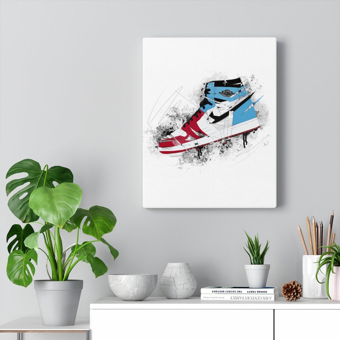 Air Jordan Canvas Print for Wall Decor Perfect Sneakers fan Etsy