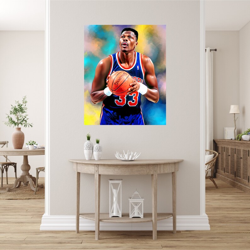 Canvas Prints Patrick Ewing Poster New York Knicks Poster Etsy