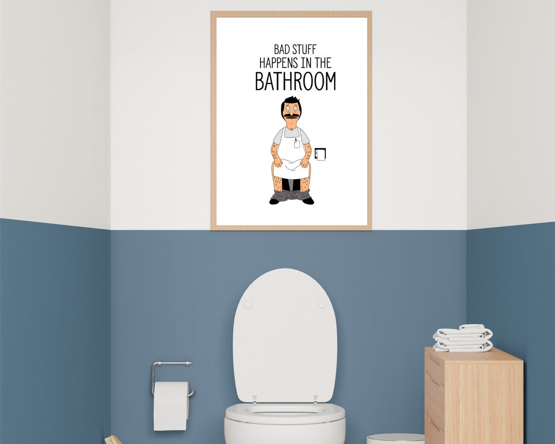 Bob's Burgers bathroom printable wall art Etsy
