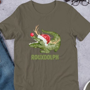 Louisiana Cajun Christmas T Shirt , Rouxdolph shirt , Louisiana Themed shirt