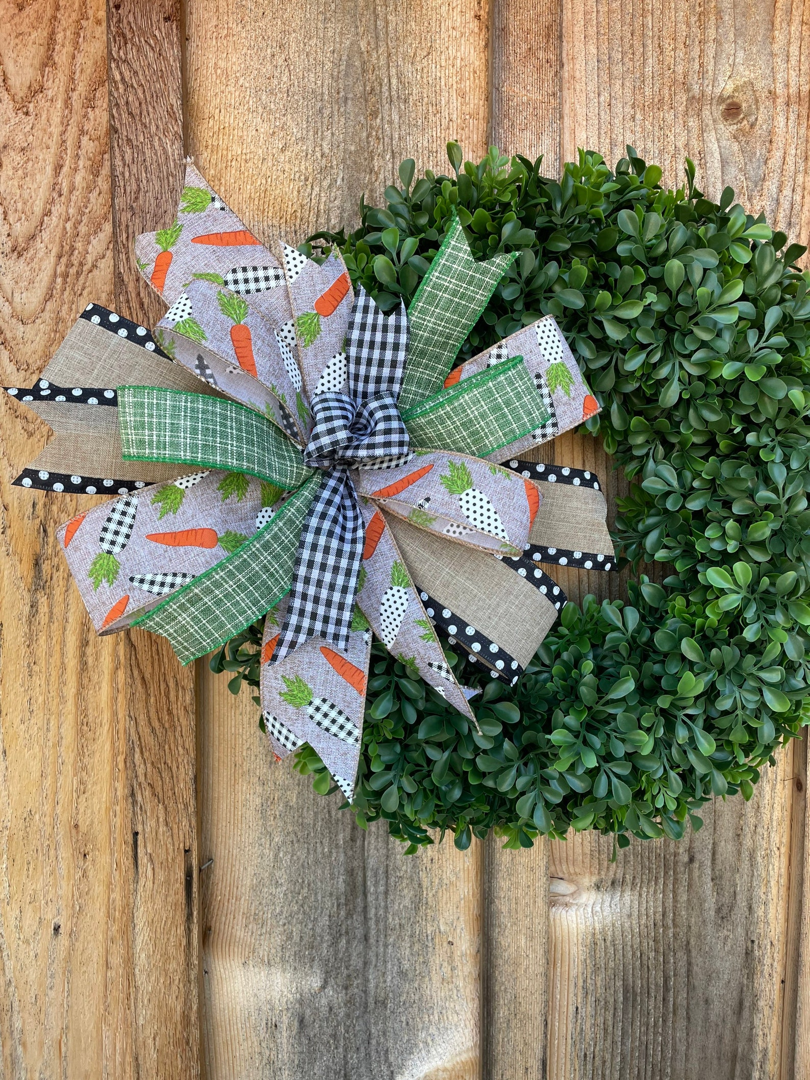 Easter Wreath Bow front Porch Bow Lantern Bow Carrot Bow Etsy
