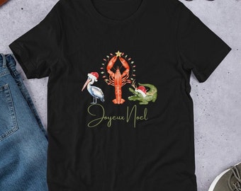 Camiseta Joyeux Noel, Camiseta de Natal Cajun da Louisiana, Natal Cajun, Natal da Louisiana