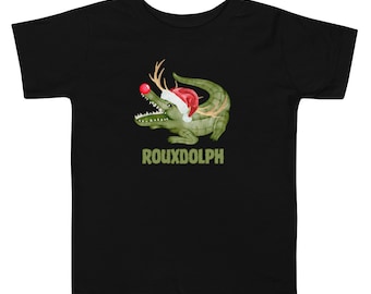 Camisa de Natal Rouxdolph para crianças, Camisa de Natal Cajun, Camisa de Natal Louisiana