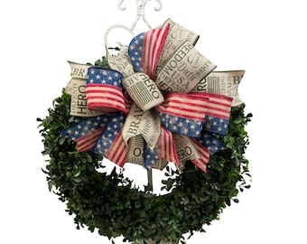 US Army wreath bow, lantern bow,  patriotic bow, USA bow, Mailbox Bow , Gift for Military Family, Basket Bow ,Deployment Bow, Veterans Bow