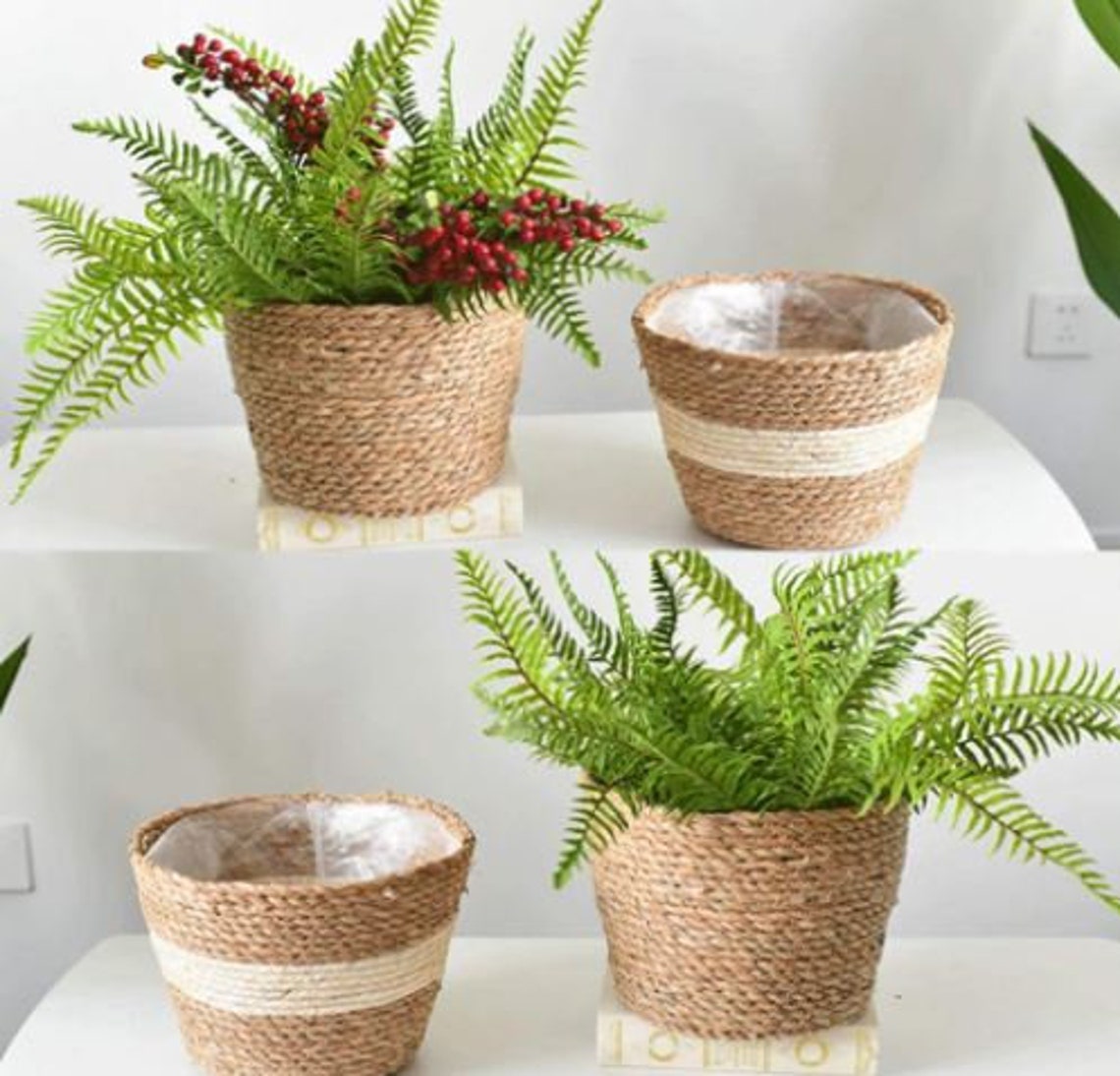 Plant Basket Woven Plants Pots Indoor Basket Planter with Etsy