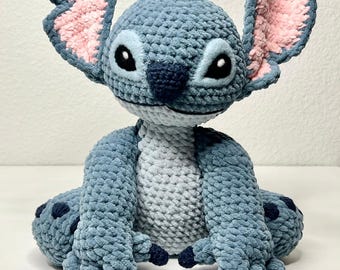 Crocheted Blue Alien Plushie