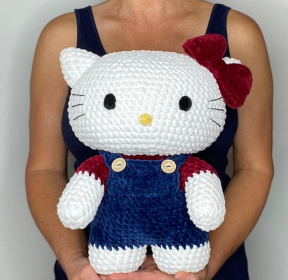 Handmade Hello Kitty Amigurumi Crochet Doll Brand New