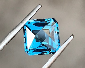 AAA London Blue Topaz Octagon: 4.00 Carat December Birthstone