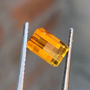 Pixel Cut Zambian Citrine,Golden Citrine, Citrine 8 MM Octagon,1.65 Carat,November Birthstone,Citrine For Jewellery, Citrine pixel cut.
