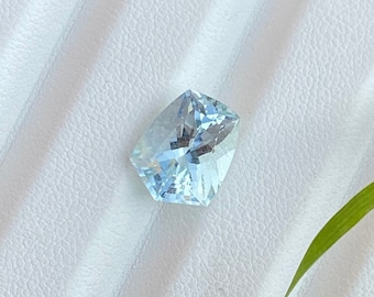 Naturlig akvamarin 4 karat 11,5 mm mars födelsesten akvamarinblå ädelsten för smycken