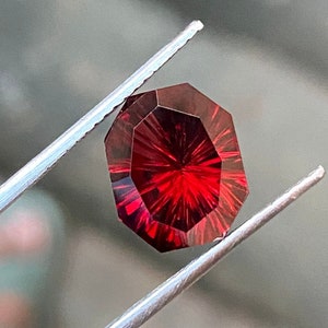 Natural Mozambique Garnet, Garnet Fancy Shape, Garnet Cone Cave Cut, Garnet 11X9X6 MM, Garnet 5.10 Carat, January Birthstone, Red Garnet.