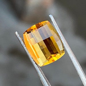 Pixel Cut Zambian Citrine,Golden Citrine, Citrine 11 MM Long Cushion,4.65 Carat,November Birthstone,Citrine For Jewellery.