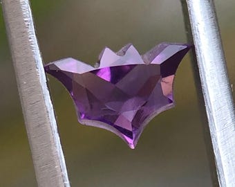 Purple Amethyst Batman Cut 9mm 1.30Ct Natural February Birthstone For Jewellery