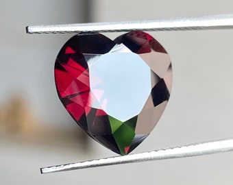 5 Ct Natural Red Garnet Heart 11 MM Natural Loose January Birthstone For Ring