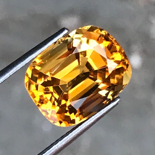 Natural Citrine, 12.5 MM Citrine Elongated Cushion, Citrine Gemstone, 7.00 Carat Citrine, Citrine For Jewellery, November Birthstone.