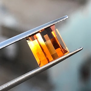Natural Citrine Pixel Cut, 8 MM Citrine Square, Citrine Gemstone, November Birthstone, 3.00 Carat, Citrine For Jewellery.