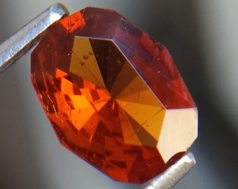 Spessartine Garnet, 1.17 Carat Mandarin Orange Shield Cut Gemstone