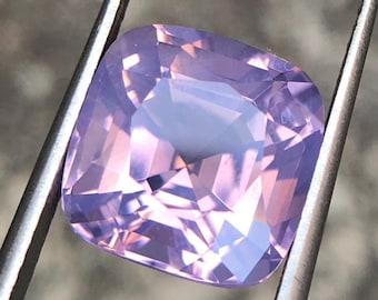 5.85 Carat Lavender Quartz: Untreated Old Mine Cut Cushion, 10.5mm