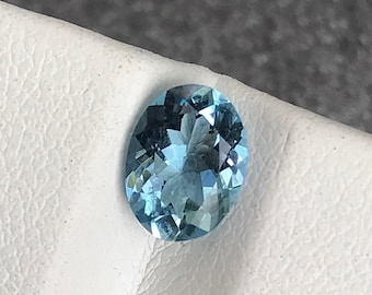 Natural Santa Maria Aquamarine, 8 MM Aquamarine Oval, 1 Carat Aquamarine, March Birthstone, Aquamarine For Jewellery, Aquamarine Gemstone.