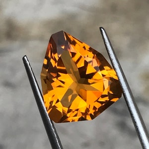 Natural Citrine, 14 MM Citrine Fancy Shape, November Birthstone, 6.50 Carat Citrine, Unique Cut Citrine, Citrine For jewellery, Citrine Gem.