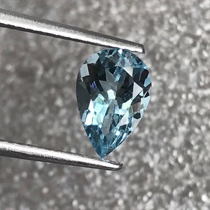 Natural aquamarine, 9 MM aquamarine Pear, March Birthstone, 1.10 Carat Aquamarine, Aquamarine For Jewellery, Aquamarine Gemstone.