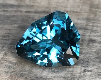 Natural Swiss Blue Topaz: 8.75 Carat Fancy Cut Gemstone