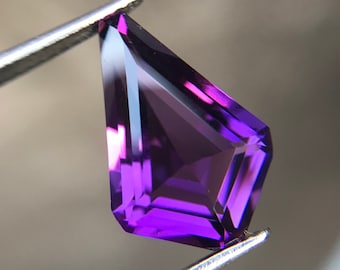 African Amethyst Kite Cut Gemstone: 4.80 Carat February Birthstone