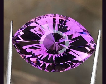 Natural amethyst, amethyst eye shape, purple amethyst eye for jewellery, February birthstone, 30 Carat amethyst, 23mm amethyst eye