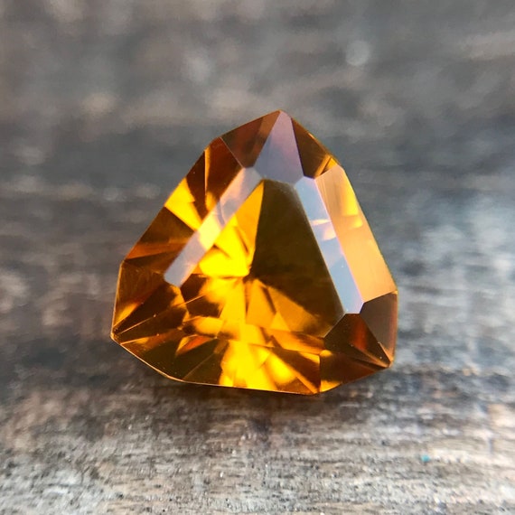 Mm Citrine Trillion, Precision Cut Citrine, November Birthstone