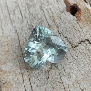 Natural Aquamarine, 12 MM Aquamarine Heart, Aquamarine Blue, Aquamarine For Necklace, 5.50 Carat, Aquamarine Heart Cut, March Birthstone.